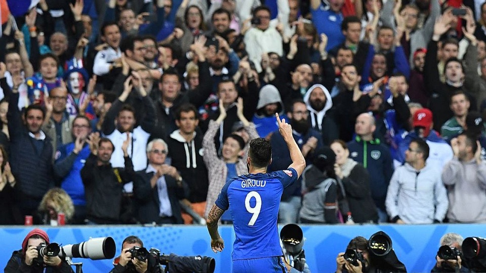 Francja liczy na skuteczność np. Olivera Girouda. Fot. UEFA EURO 2016 Twitter