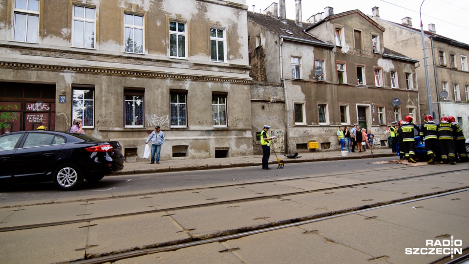 Wypadek na Powstańców Wielkopolskich. Dwie osoby ranne. Fot. Konrad Nowak [Radio Szczecin]