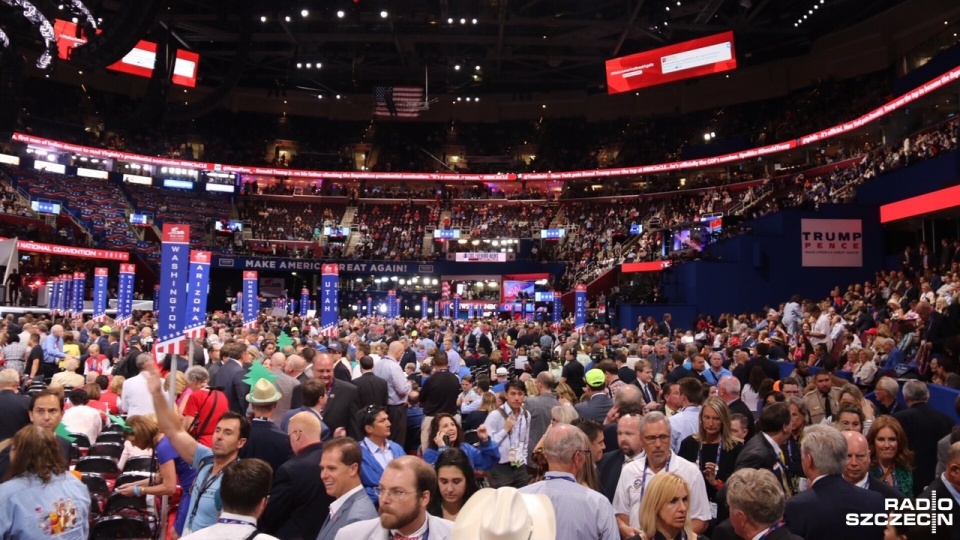 Donald Trump otrzymał partyjną nominację do ostatecznego wyścigu o Biały Dom podczas konwencji w Cleveland. Fot. Jan Pachlowski [Radio Szczecin]
