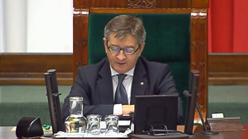 Marek Kuchciński - marszałek Sejmu. Fot. Sejm TV