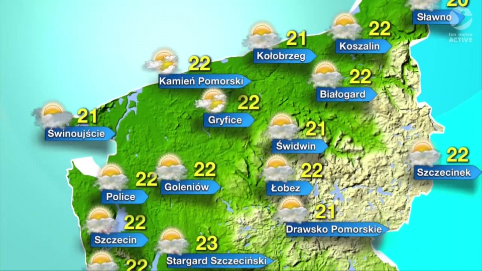 Pogoda na poniedziałek. Fot. TVN Meteo Active/x-news