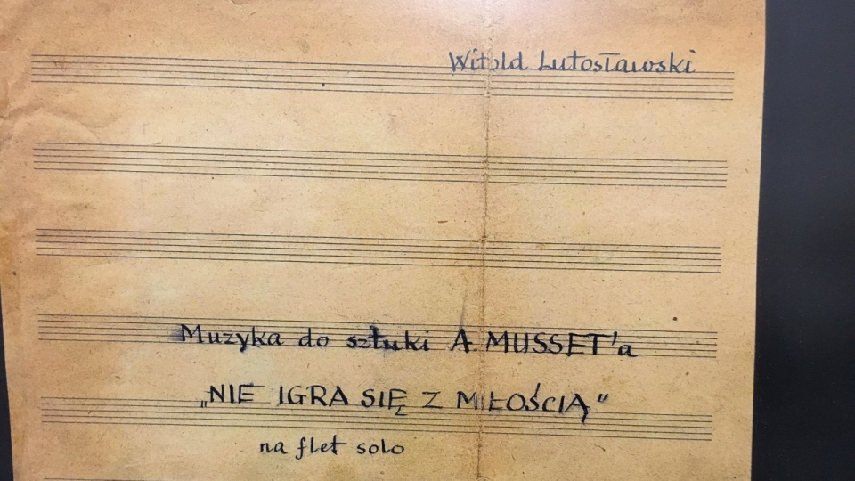 Na wystawie znajduje się m.in. rękopis muzyki Witolda Lutosławskiego. Fot. Małgorzata Frymus [Radio Szczecin]
