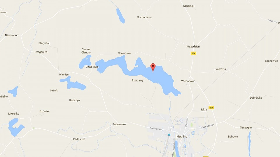 Jezioro Wiecanowski. Fot. google.pl/maps