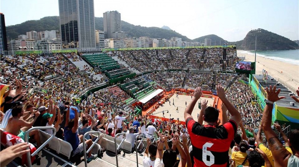 Olimpijska arena siatkówki plażowej w Rio de Janeiro. Fot. FIVB in Rio Twitter