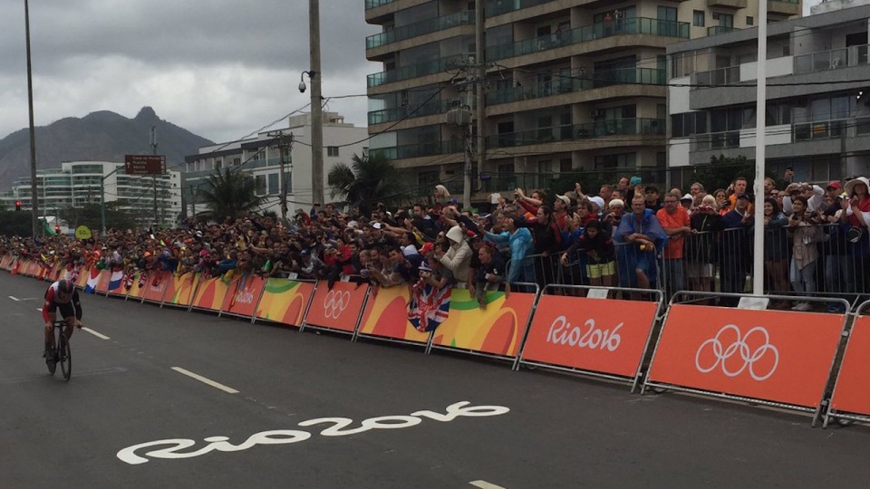 Fabian Cancellara na trasie czasówki. Fot. UCI Twitter