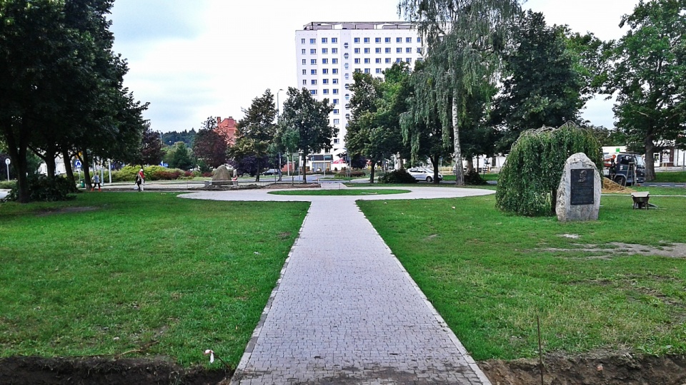 Trwa ostatni etap zagospodarowania skweru przy ulicy Bema w Szczecinie. Fot. ZUK