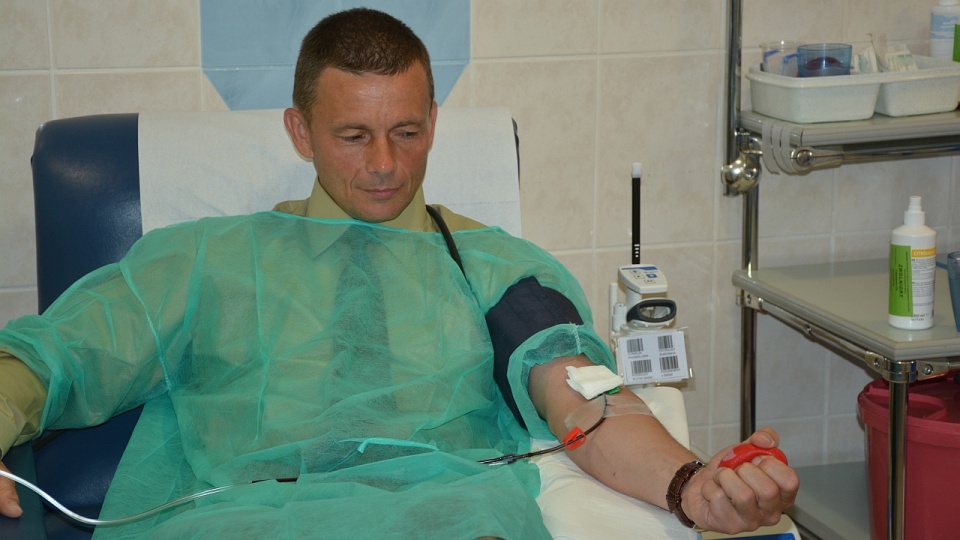Z okazji święta Wojska Polskiego żołnierze oddali krew. Fot. por. Błażej Łukaszewski