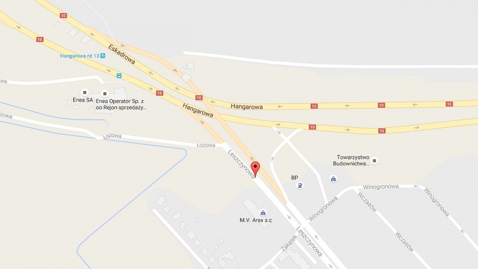 Rejon ulicy Leszczynowej i Eskadrowej. Fot. google.pl/maps