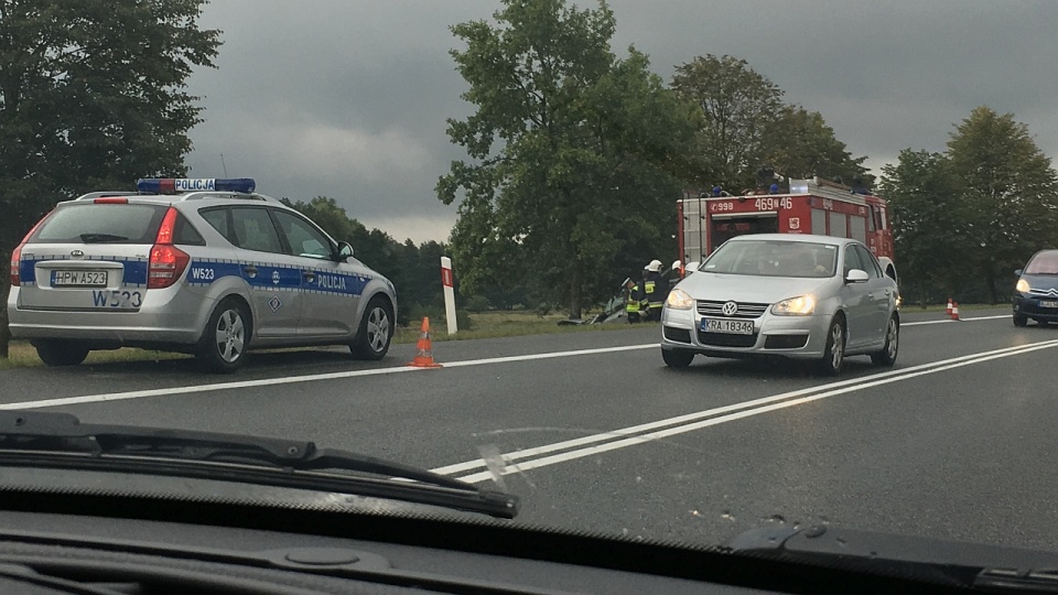Tragiczny wypadek pod Ostromicami. Fot. Maciej Myszkowiak [Radio Szczecin]