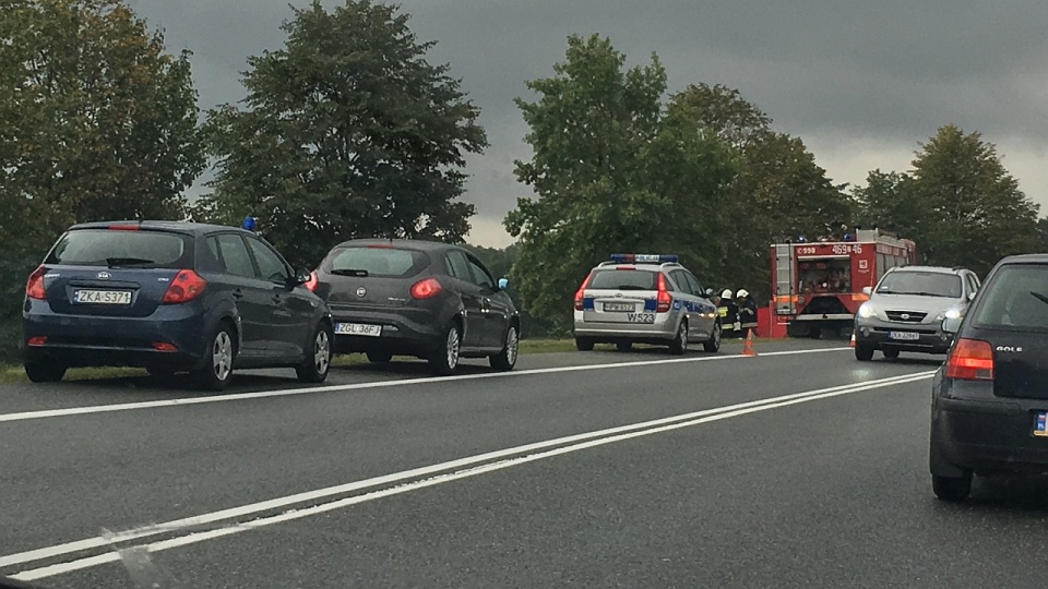 Tragiczny wypadek pod Ostromicami. Fot. Maciej Myszkowiak [Radio Szczecin]