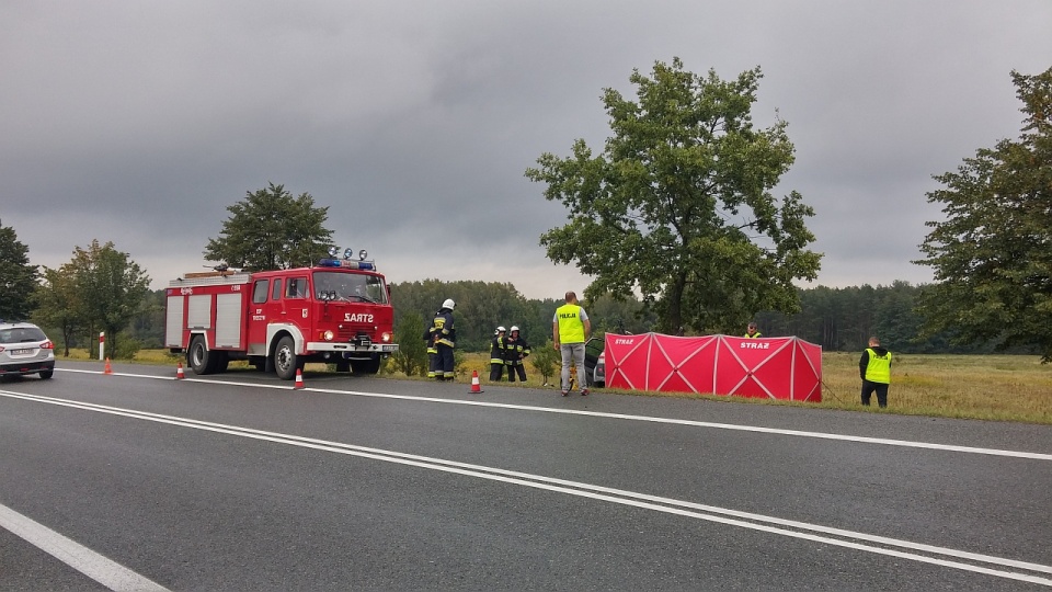 Tragiczny wypadek pod Ostromicami. Fot. Marek Borowiec [Radio Szczecin]