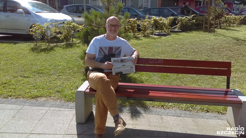 Fałszerstwem zaskoczony jest redaktor naczelny podrobionego tytułu Grzegorz Świstak. Fot. Alicja Szymańska [Radio Szczecin]