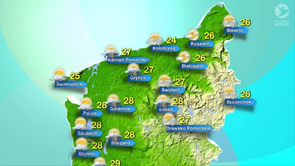 Pogoda na niedzielę. Fot. TVN Meteo Active