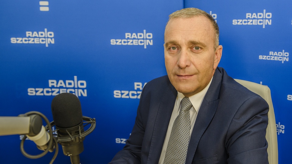 Grzegorz Schetyna w studiu Radia Szczecin. Fot. Piotr Sawiński [Radio Szczecin]