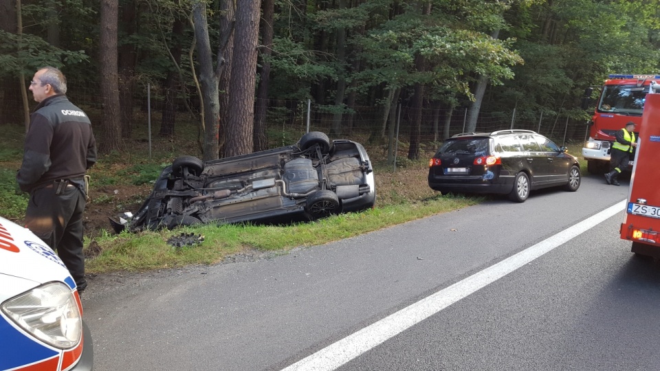 Jedna osoba została ranna w wypadku na S3 w okolicach Dargobądza. Fot. Andrzej Ryfczyński, iswinoujscie.pl