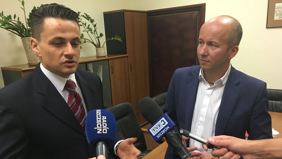 Marcin Pawlicki i Marek Duklanowski podczas spotkania w sprawie Arkonki. Fot. Andrzej Kutys [Radio Szczecin]