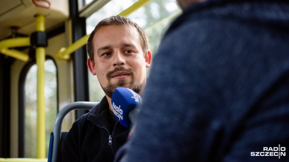 Kamil Szulborski, motorniczy ze Szczecina. Fot. Konrad Nowak [Radio Szczecin]