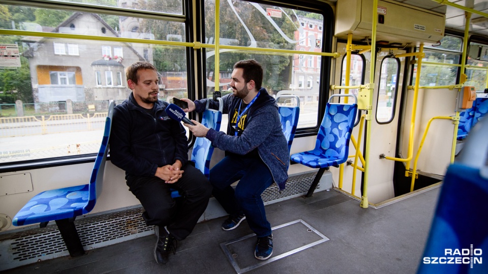 Kamil Szulborski, motorniczy ze Szczecina. Fot. Konrad Nowak [Radio Szczecin]