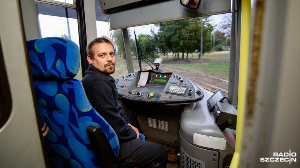 Kamil Szulborski, motorniczy ze Szczecina. Fot. Konrad Nowak [Radio Szczecin]