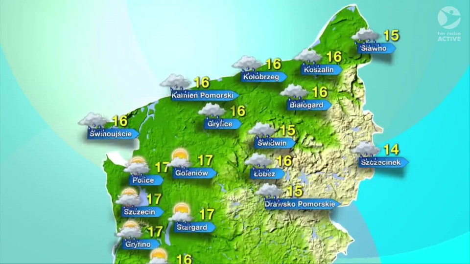 Pogoda na poniedziałek. Fot. TVN Meteo Active