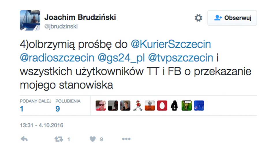 żródło: Twitter/@jbrudzinski