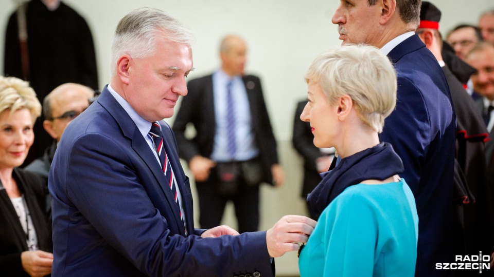 Jarosław Gowin na inauguracji PUM z udziałem prezydenta Andrzeja Dudy. Fot. Konrad Nowak [Radio Szczecin]