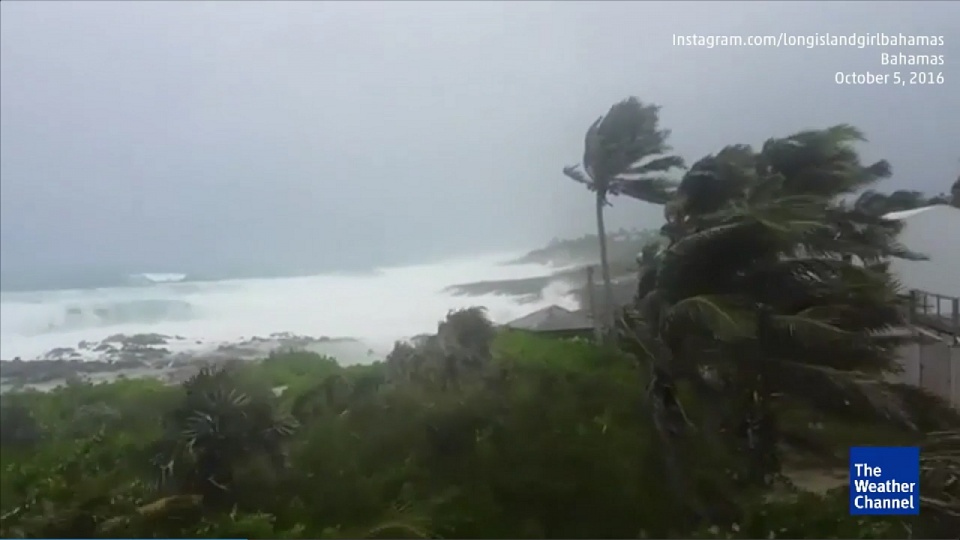 Huragan Matthew na Wyspach Bahama. Fot. weather.com