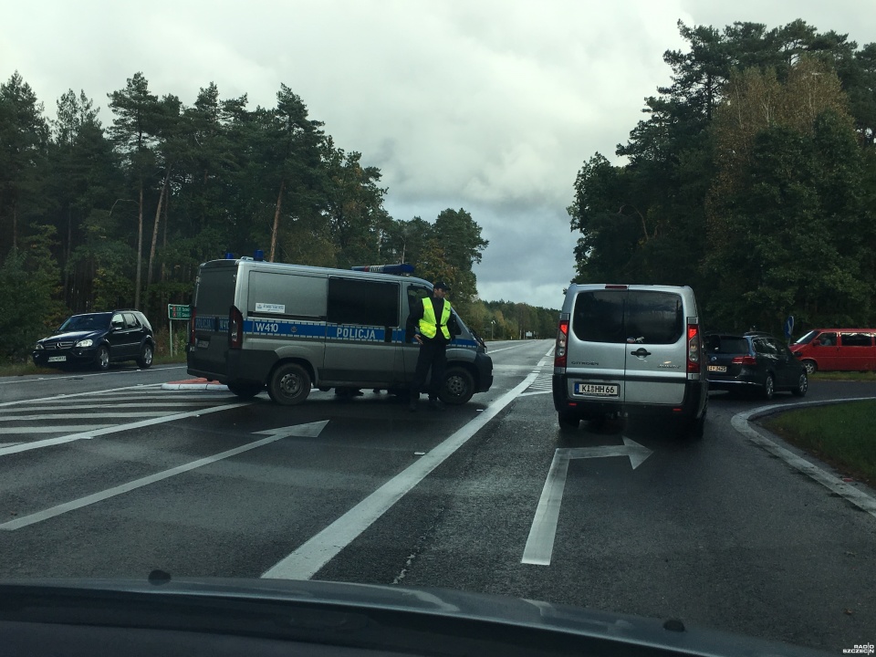 Objazdy przez lotnisko w Goleniowie. Fot. Przemysław Polanin [Radio Szczecin]
