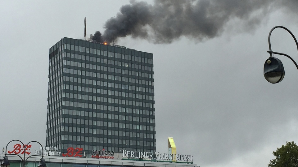W Berlinie płonie centrum handlowe. Fot. Mateusz Madejski [Radio Szczecin]