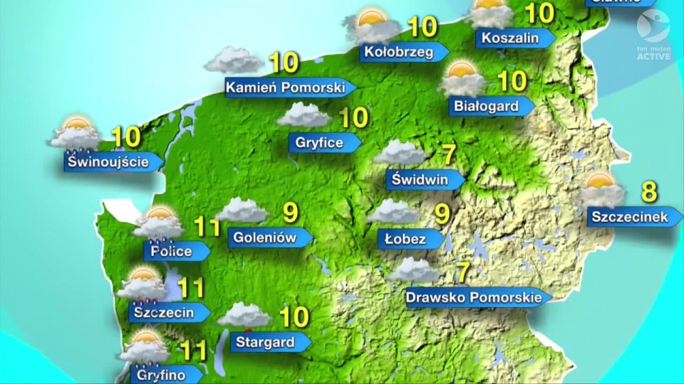Pogoda na poniedziałek. Fot. TVN Meteo Active