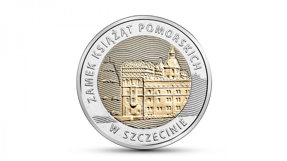 Pięciozłotówka z wizerunkiem Zamku Książąt Pomorskich. Fot. nbp.pl