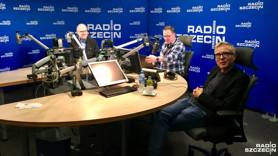 Goście i prowadzący "Kawiarenkę Polityczną" Radia Szczecin. Fot. Sylwia Polachowska [Radio Szczecin]