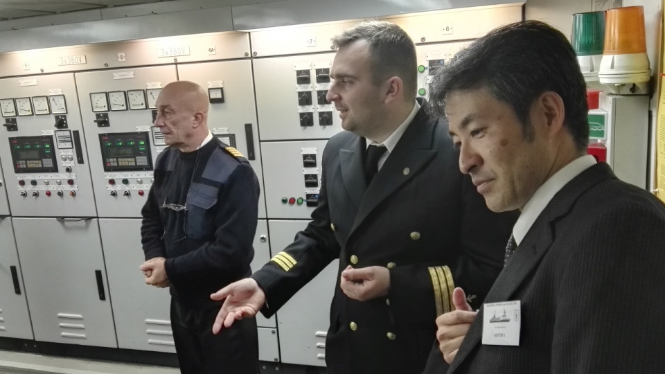 Delegacja z Japonii podczas wizyty w Akademii Morskiej w Szczecinie. Fot. Akademia Morska w Szczecinie.
