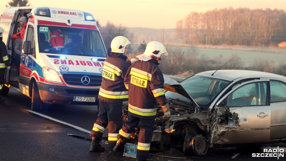 Wypadek na obwodnicy Karlina. Fot. Adam Wójcik [Radio Szczecin]