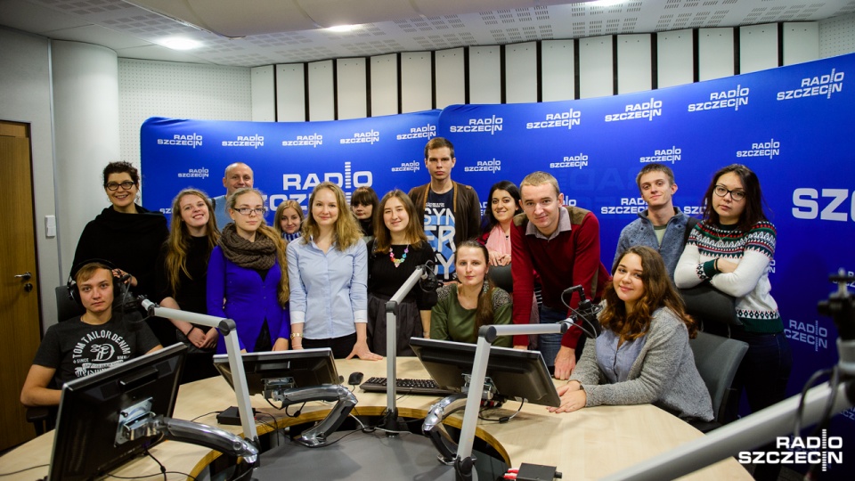 Studenci z najlepszych uczelni z Białorusi, Rosji i Ukrainy odwiedzili Radio Szczecin. Fot. Konrad Nowak [Radio Szczecin]