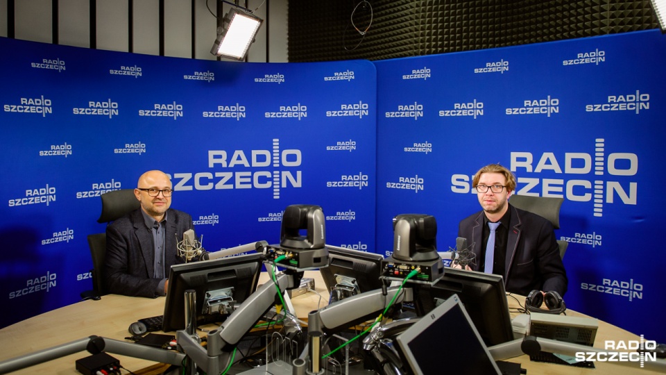Waldemar Wojciechowski w studiu Radia Szczecin. Fot. Konrad Nowak [Radio Szczecin]
