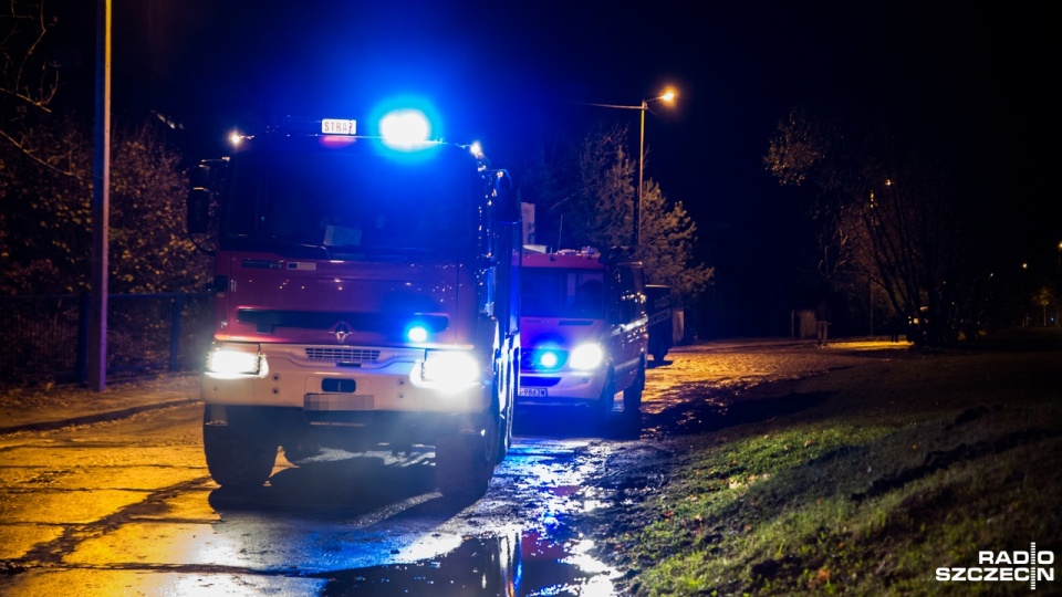 Ewakuacja dzieci z prywatnego przedszkola przy ul. Duńskiej w Szczecinie. Fot. Olaf Nowicki [Radio Szczecin]