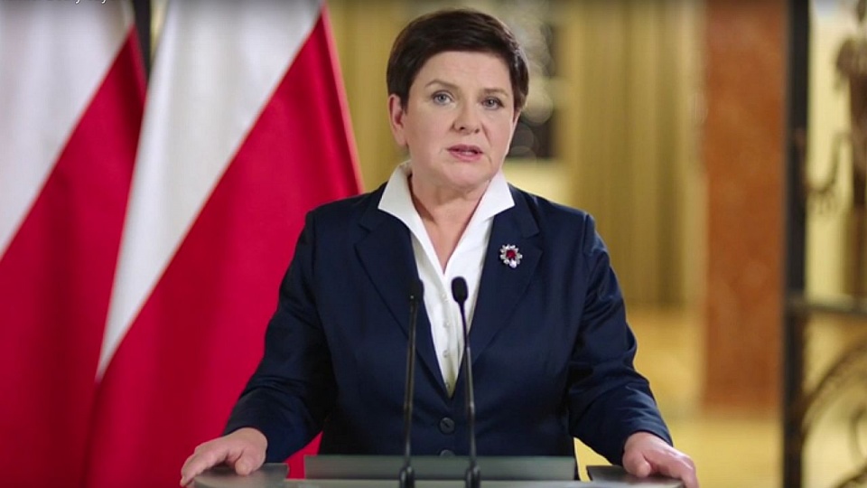 Premier Beata Szydło. Fot. youtube.com/Kancelaria Premiera