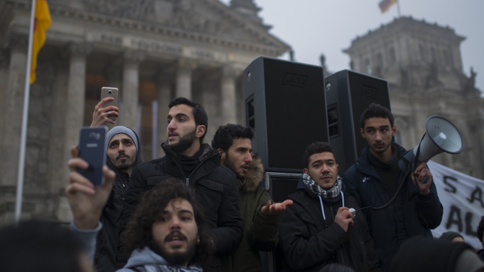 Berliński protest przeciwko wojnie w Syrii. Fot. Marek Kowalczyk [Radio Szczecin]