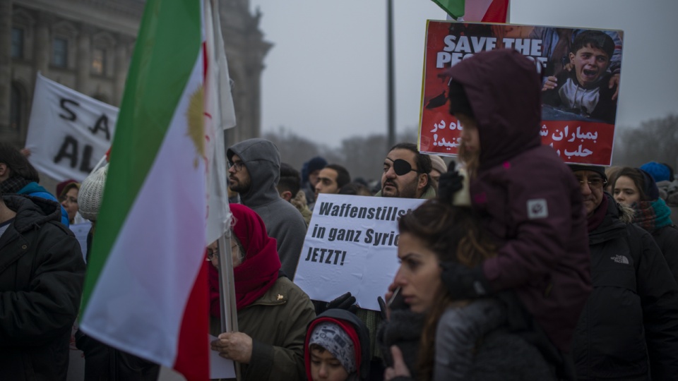 Berliński protest przeciwko wojnie w Syrii. Fot. Marek Kowalczyk [Radio Szczecin]