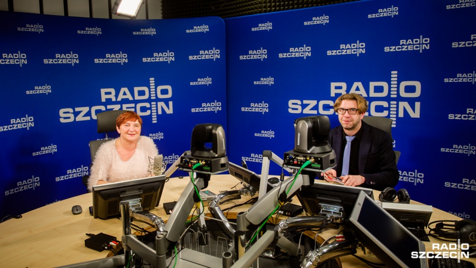 Iwona Wiśniewska-Salamon i Konrad Wojtyła. Fot. Konrad Nowak [Radio Szczecin]