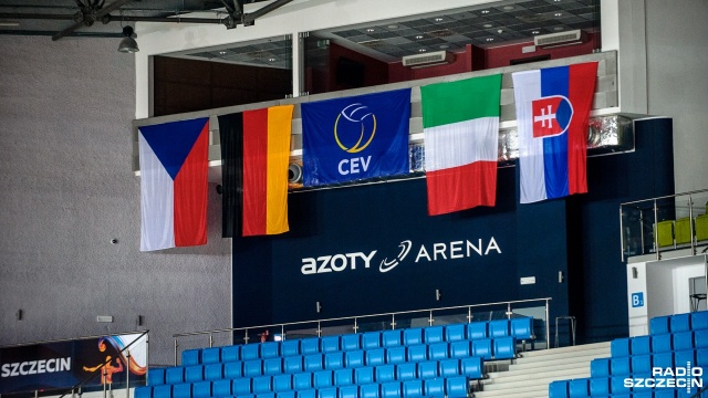 Hala Azoty Arena w Szczecinie, gdzie odbędą się mecze siatkarskiego EURO. Fot. Olaf Nowicki [Radio Szczecin] Zaczyna się siatkarskie EURO. Azoty Arena gotowa [ZDJĘCIA]