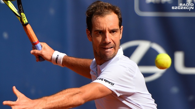 Richard Gasquet [FRA] - Florian Mayer [GER]. Fot. Łukasz Szełemej [Radio Szczecin] Richard Gasquet wygrywa Pekao Szczecin Open! [DUŻO ZDJĘĆ]