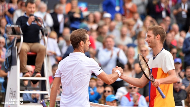 Richard Gasquet [FRA] - Florian Mayer [GER]. Fot. Łukasz Szełemej [Radio Szczecin] Richard Gasquet wygrywa Pekao Szczecin Open! [DUŻO ZDJĘĆ]