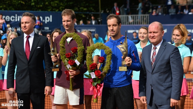 Richard Gasquet [FRA] - Florian Mayer [GER]. Fot. Łukasz Szełemej [Radio Szczecin] Richard Gasquet wygrywa Pekao Szczecin Open! [DUŻO ZDJĘĆ]