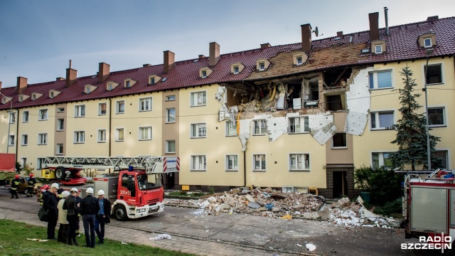 Do wybuchu doszło w czwartek rano w jednym z mieszkań kamienicy przy ulicy Gdyńskiej. Fot. Olaf Nowicki [Radio Szczecin] Są wstępne ustalenia ws. wybuchu na Niebuszewie [WIDEO, ZDJĘCIA]