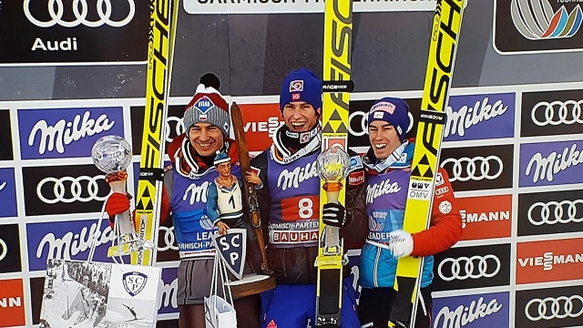 Kamil Stoch zajął drugie miejsce w konkursie skoków narciarskich w niemieckim Garmisch-Partenkirchen. To drugie zawody w Turnieju Czterech Skoczni.