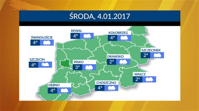 Środa będzie wietrzna i chłodna. W ciągu dnia termometry w regionie będą wskazywać od 2 do 4 stopni Celsjusza. Możliwe są przelotne opady deszczu i śniegu.