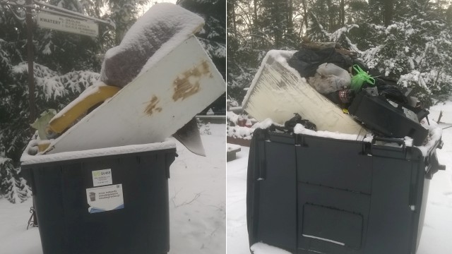 Dzikie wysypisko na Cmentarzu Centralnym w Szczecinie [ZDJĘCIA]
