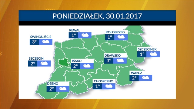 Temperatury w regionie utrzymywać się będą od 1 do 3 stopni Celsjusza.